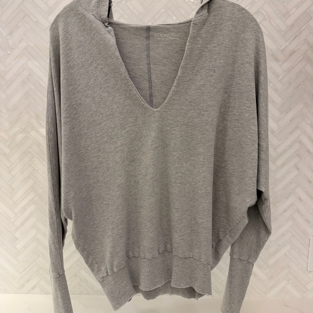 Beyond Yoga Heather Gray Hooded Pullover - Small - Nordstrom